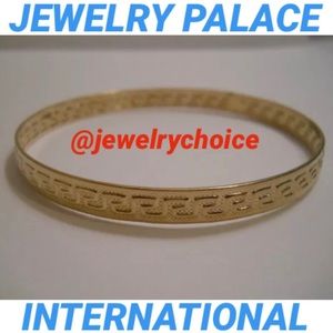 🆕14K Gold Filled Greek Key Slip On Bangle.